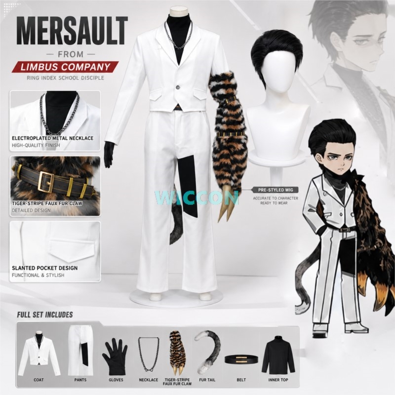 ชุดคอสเพลย์เมอร์ซอลท์จากเกม Li - Mens Fashion Jumpsuit บทวิจารณ์และราคา