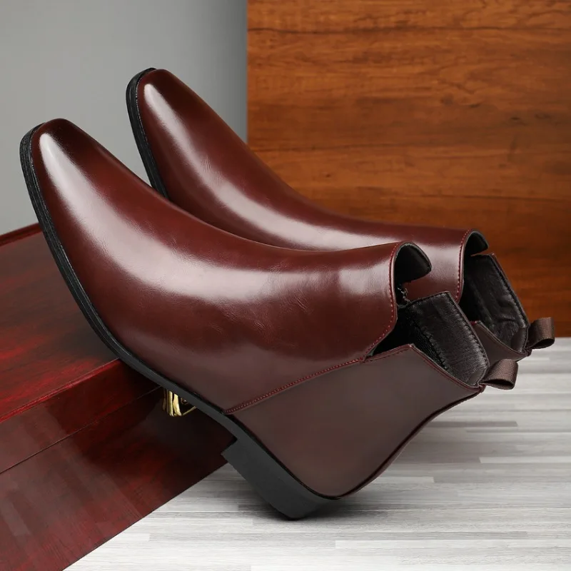 รองเท้าบูทผู้ชายแบบใหม่ รองเท้ - Chelsea Boots Men บทวิจารณ์และราคา