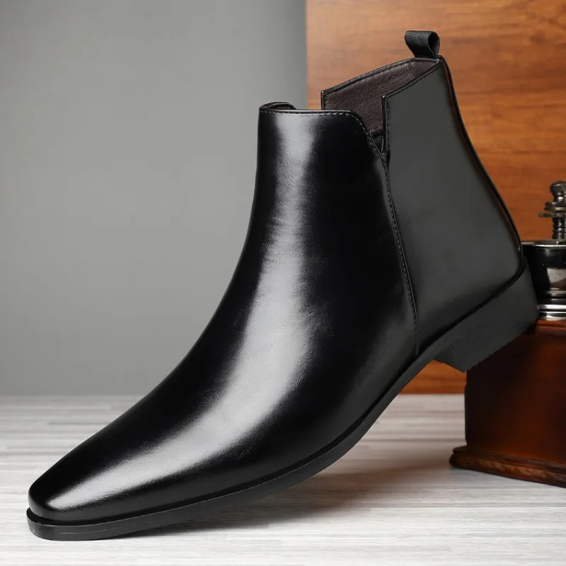 รองเท้าบูทผู้ชายแบบใหม่ รองเท้ - Chelsea Boots Men บทวิจารณ์และราคา