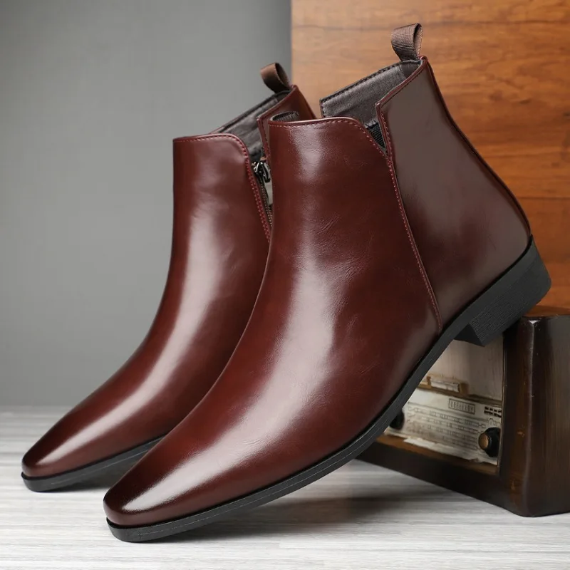 รองเท้าบูทผู้ชายแบบใหม่ รองเท้ - Chelsea Boots Men บทวิจารณ์และราคา