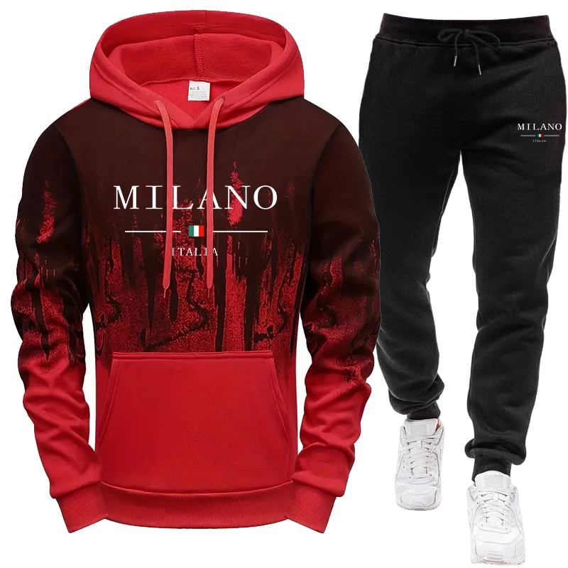 ชุดผู้ชาย/เสื้อฮู้ด/กางเกง ฤดู - Jogger Sweatpants Men บทวิจารณ์และราคา